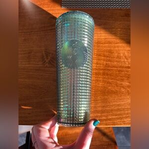 Starbucks 2022 Rainforest Green Grid Cold Cup